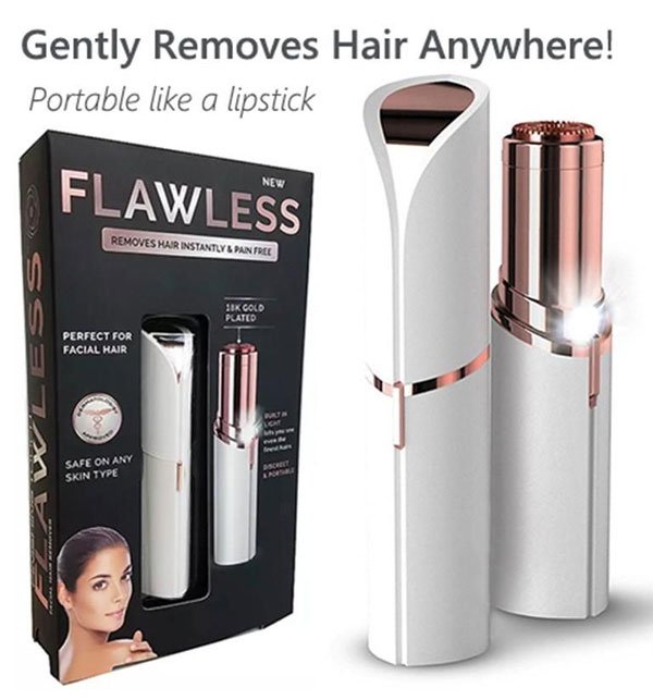 Facial Hair Remover Flawless (rechargeable) - Asad Mart 