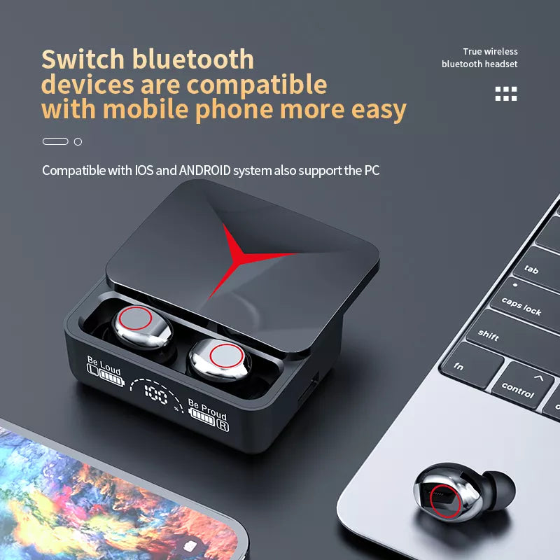 TWS M90 Pro Bluetooth Gaming Earbuds Water Proof